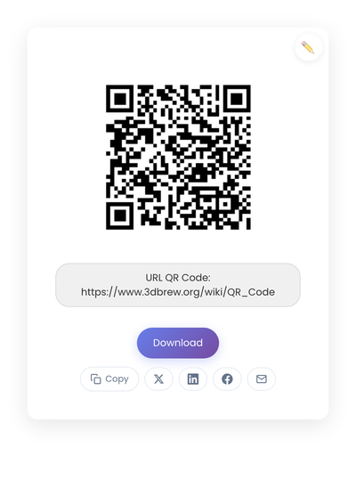 QR code generated in StackQR pointing to 3dbrew.org wiki