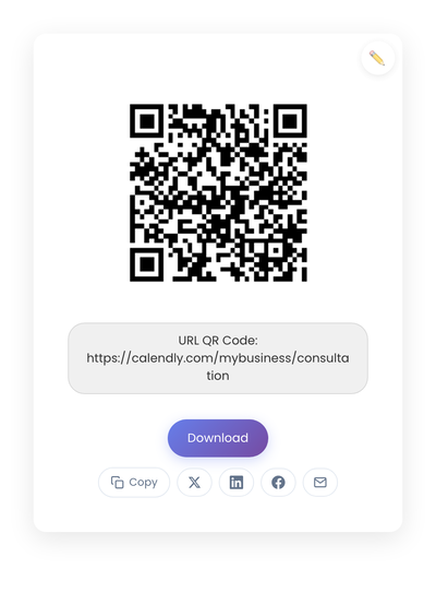 QR code generated by StackQR for a sample Canva-compatible URL