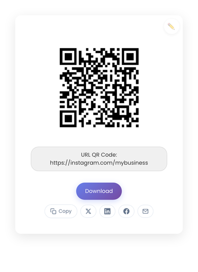 QR code generated by StackQR for a sample Instagram profile URL